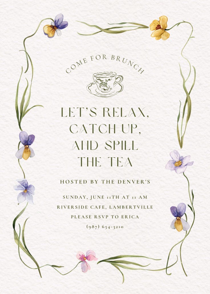 Viola - brunch & lunch invitation